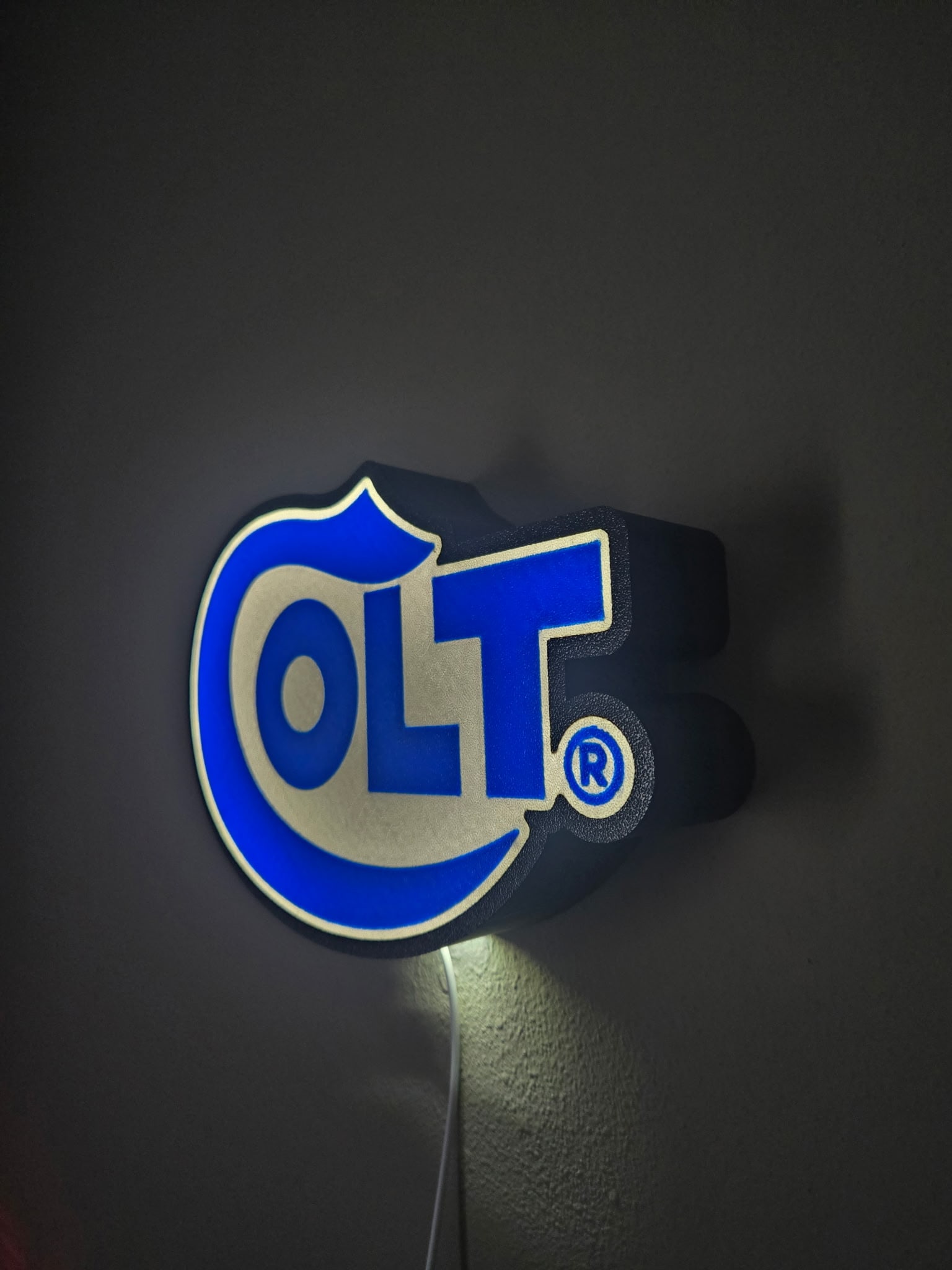 Colt LED Light-Up Sign Gun Room Wall Hanging Decor - 3