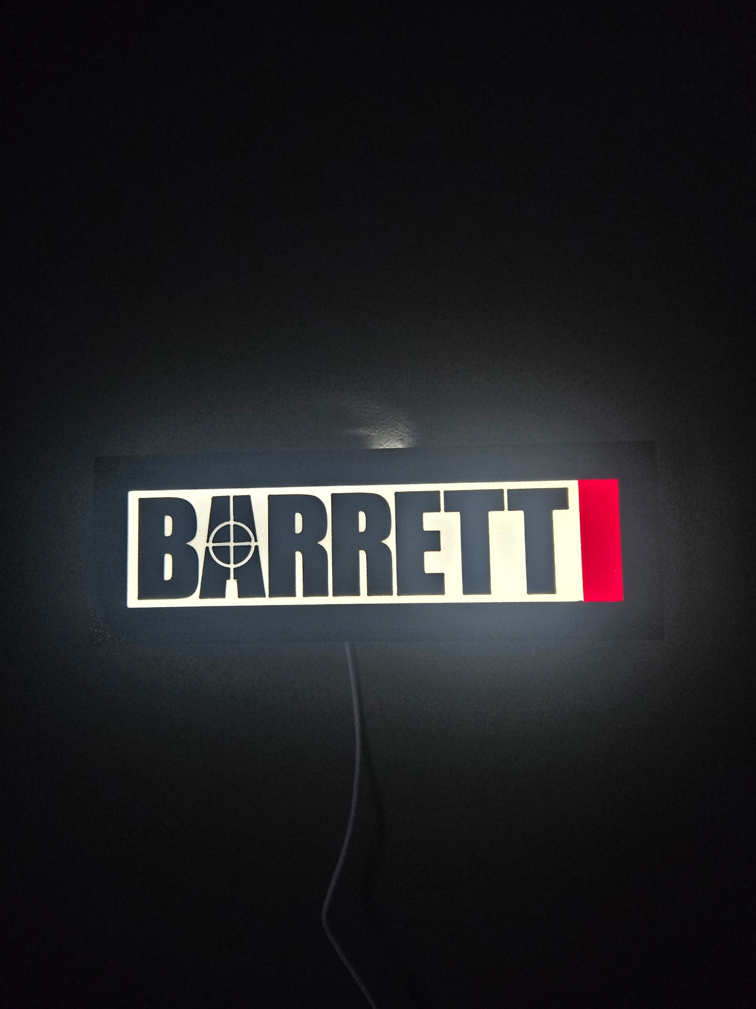 Barrett LED Light-Up Sign Gun Room Wall Hanging Decor - 2