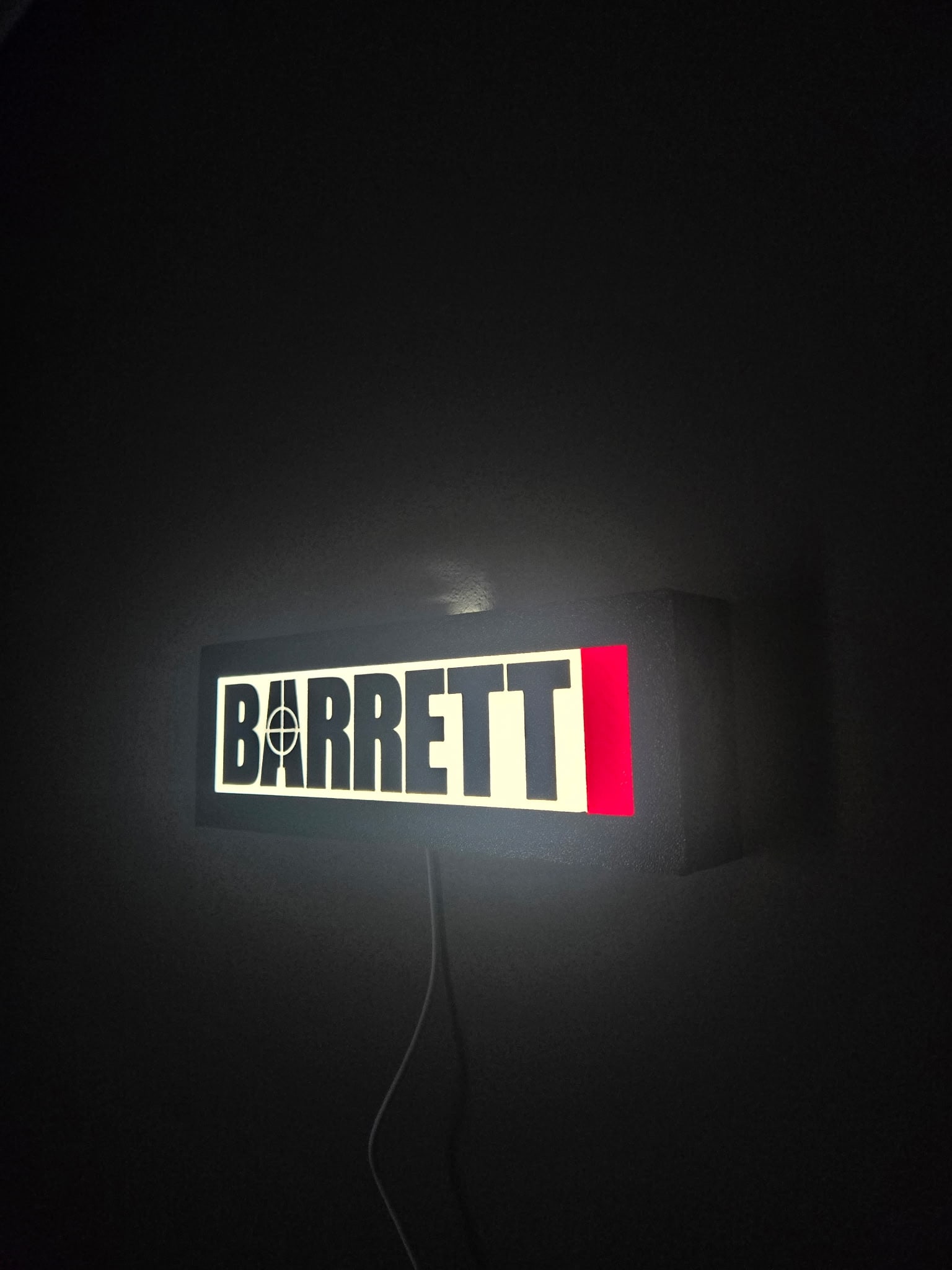 Barrett LED Light-Up Sign Gun Room Wall Hanging Decor - 3