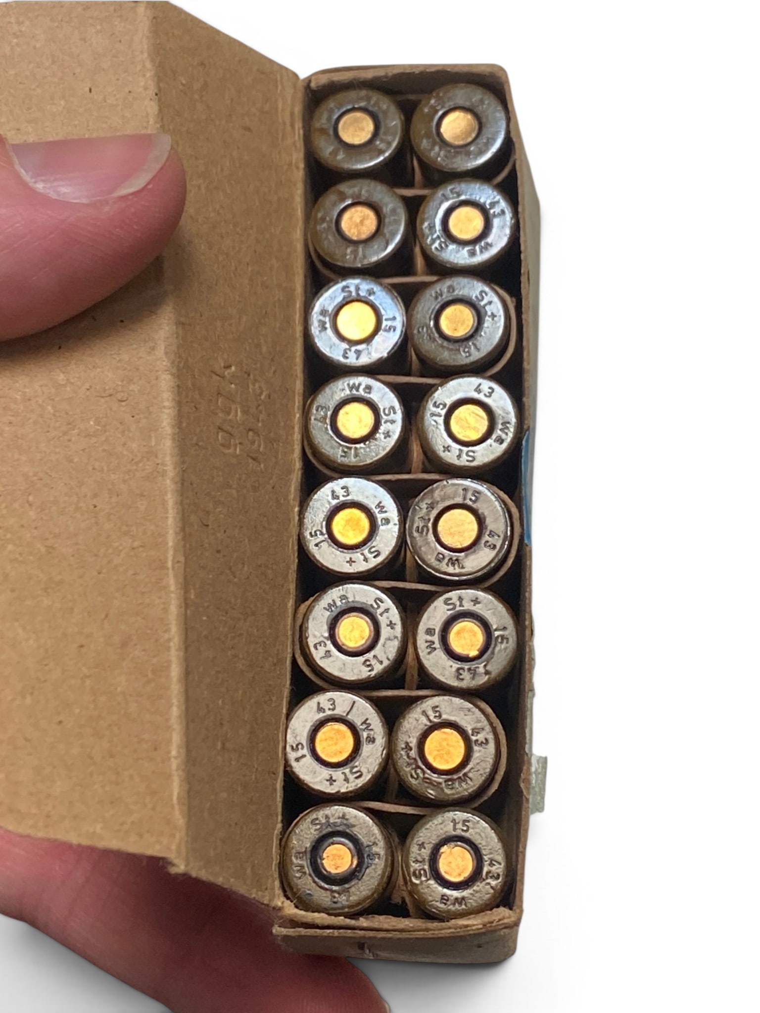 Vintage NOS 16rds. of Original German Nazi WWII 1943 9mm Luger P08 / P38 Collectible Ammunition - 2