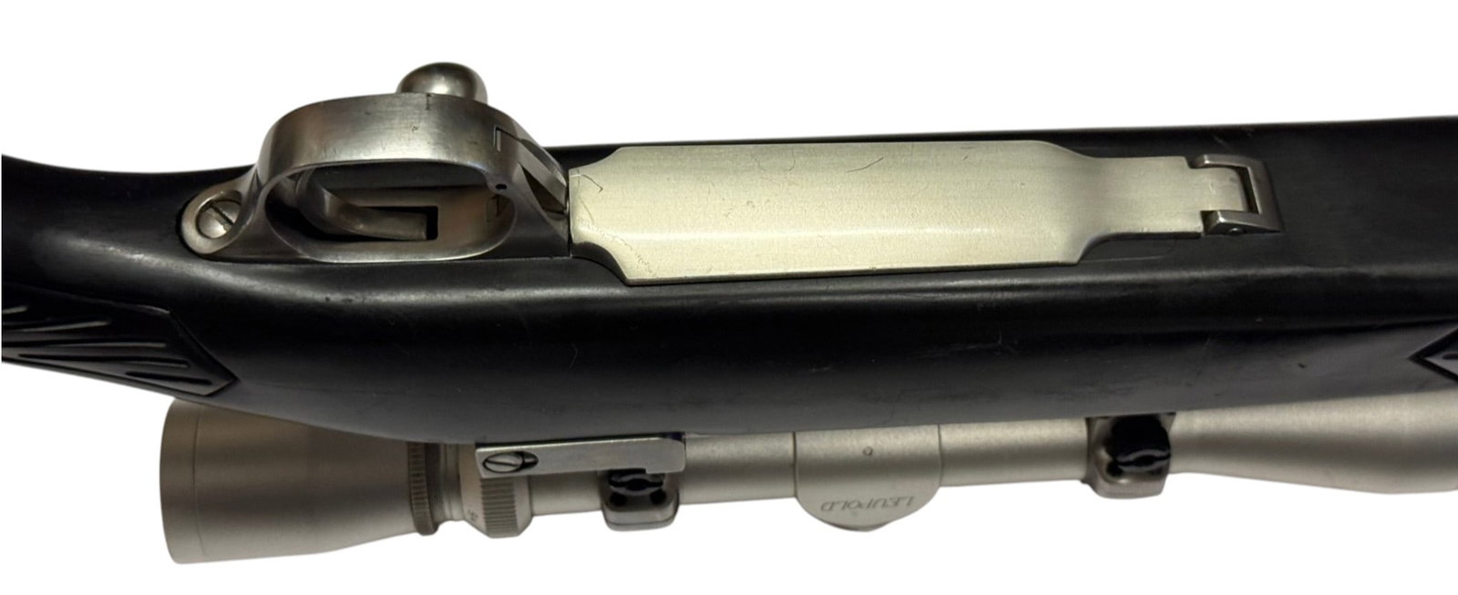 Excellent Rare 1995 Ruger M77 Mark II .223 REM Stainless Rifle w/ Zytel Skeleton Stock & Leupold - 14