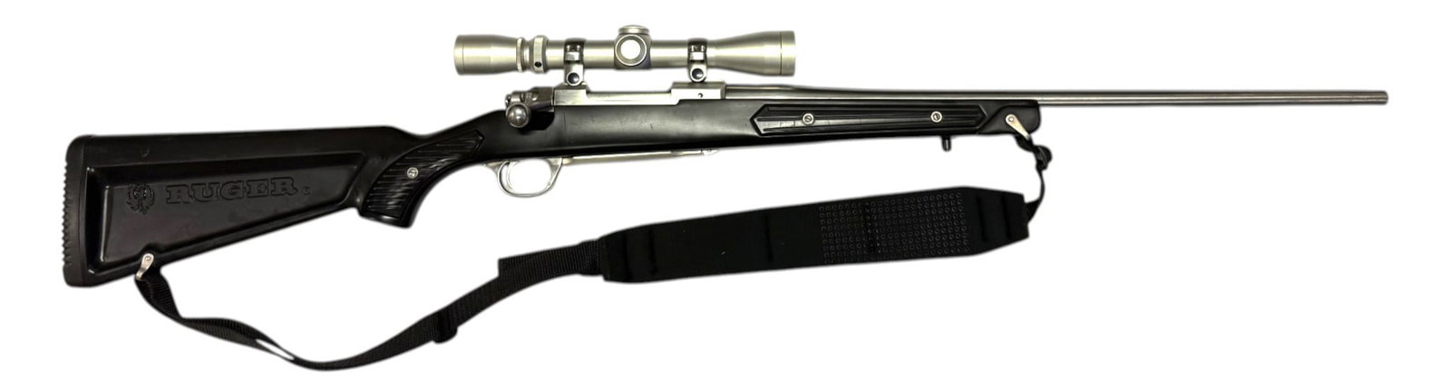 Excellent Rare 1995 Ruger M77 Mark II .223 REM Stainless Rifle w/ Zytel Skeleton Stock & Leupold - 2