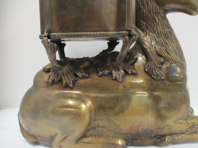 Decorative Brass Reclining Stag Reindeer Form Planter - 2