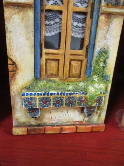 Set of Four Dimensional Spanish Colonial Detailed Miniature FaÃ§ade Relief Wall Plaques - 10