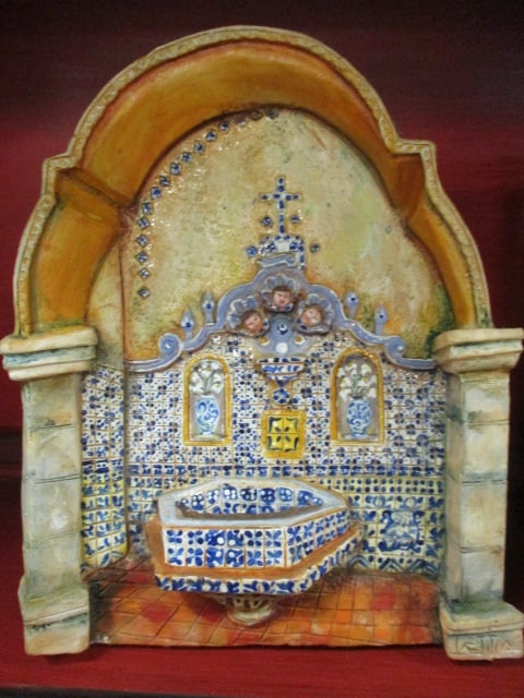 Set of Four Dimensional Spanish Colonial Detailed Miniature FaÃ§ade Relief Wall Plaques - 12