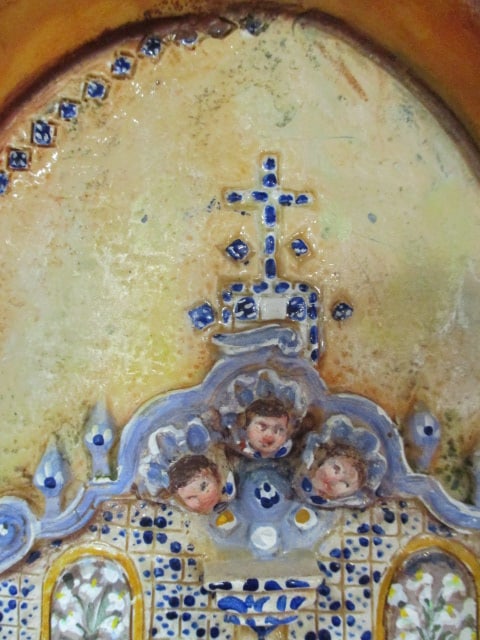 Set of Four Dimensional Spanish Colonial Detailed Miniature FaÃ§ade Relief Wall Plaques - 13