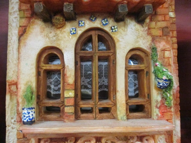 Set of Four Dimensional Spanish Colonial Detailed Miniature FaÃ§ade Relief Wall Plaques - 7