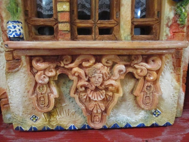 Set of Four Dimensional Spanish Colonial Detailed Miniature FaÃ§ade Relief Wall Plaques - 8