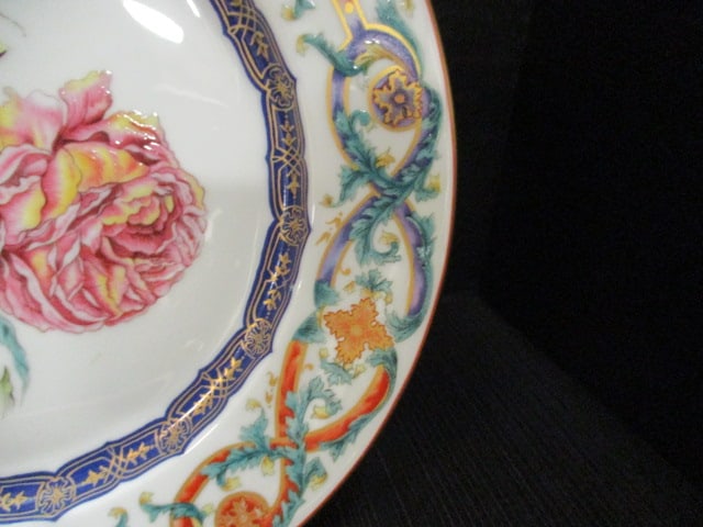 Two Mottahedeh "The Milred R. Mottahedeh The Merian Servive" Plates with Lucite Stands - 7