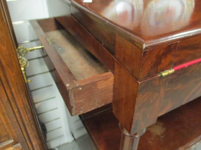 Vintage Regency Style Flame Mahogany Secretary Bookcase - 10