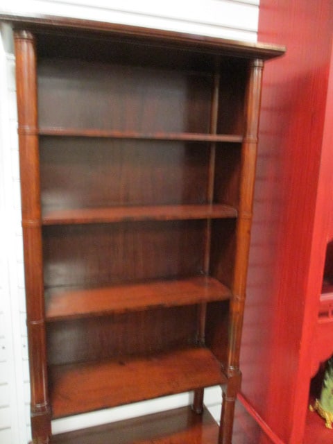 Vintage Regency Style Flame Mahogany Secretary Bookcase - 2