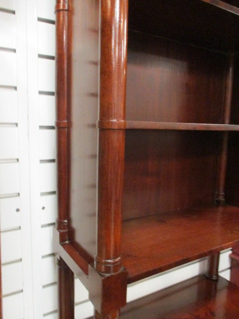 Vintage Regency Style Flame Mahogany Secretary Bookcase - 3