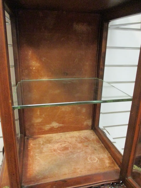 Vintage Chinese Chippendale Style Mahogany Etagere Display Cabinet - 6