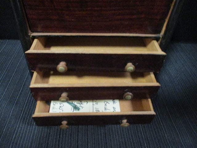 Hand Made in 1849 Mahogany Miniature Doll Furniture Secretary - 2