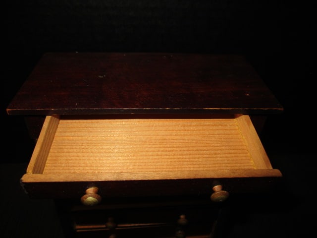 Hand Made in 1849 Mahogany Miniature Doll Furniture Secretary - 5