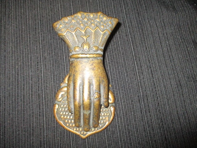 Bronzed Metal Hand Form Desk/Wall Clip - 2
