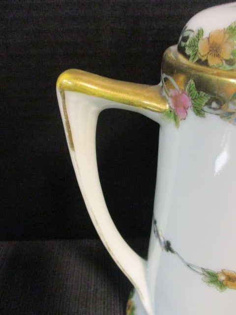 Vintage Handpainted Nippon Porcelain Chocolate/Coffee Pot - 3