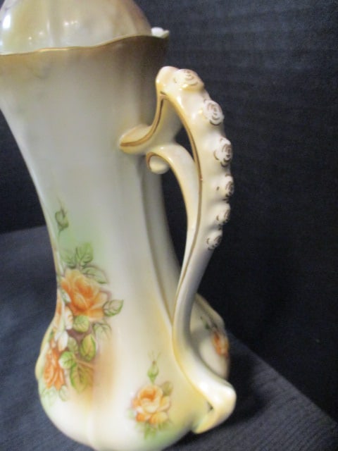Vintage RS Prussia Handpainted Porcelain Chocolate/Coffee Pot - 3