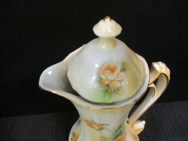 Vintage RS Prussia Handpainted Porcelain Chocolate/Coffee Pot - 4
