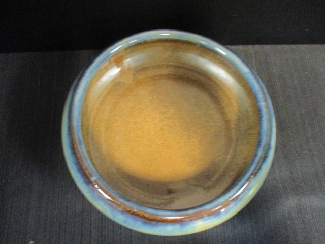 2006 Signed Studio Pottery Footed Drip Glaze Bowl - 2