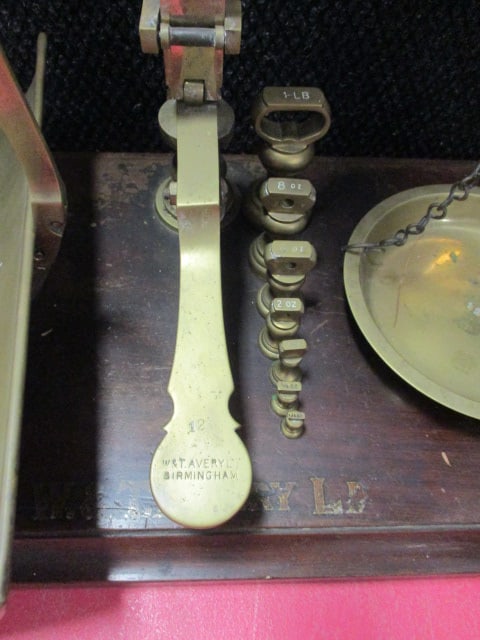 Antique W&T Avery Ltd. No. 12 Brass Balance Beam Scale - 4
