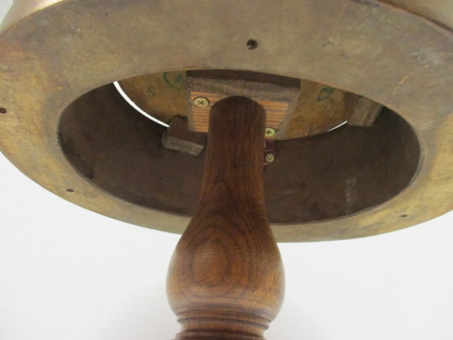 Antique Wood Milliners Hat Block Form with Brim Form and Turning Display Stand - 3