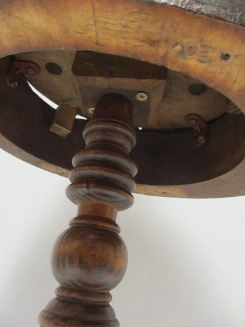 Antique Wood Milliners Fedora Hat Block Form with Brim Form and Turning Display Stand - 5