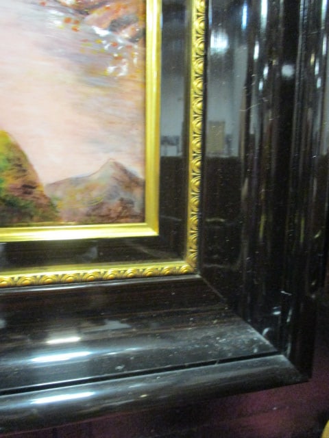 Baillet-Goy Signed Enamel on Copper Autumn Pastoral Landscape on Convex Form - 5
