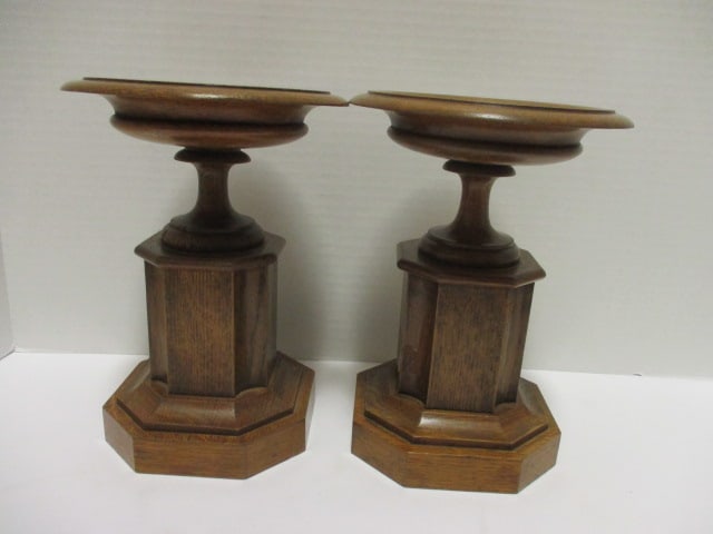 Set of Vintage French Camard Turned Wood Pedestal Compote/Tazzas (1 of 3)