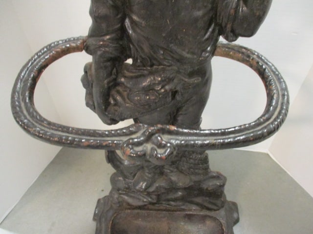 Antique 1840 Scottish Cast Iron Nautical Fisherman Figural Umbrella Stand - 3