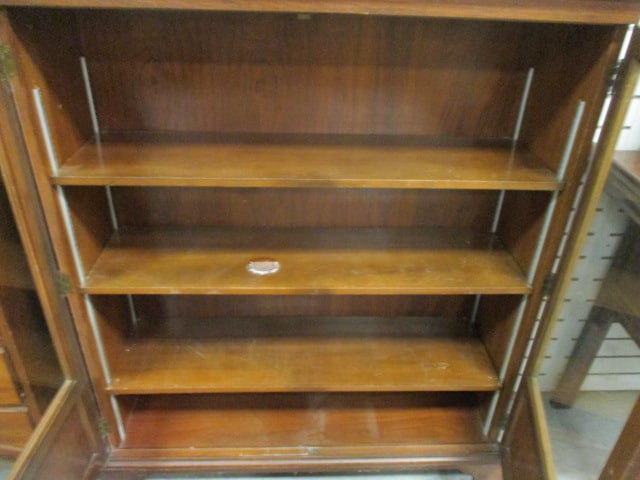 Vintage Arts & Craft Style Bookcase Display Cabinet - 4