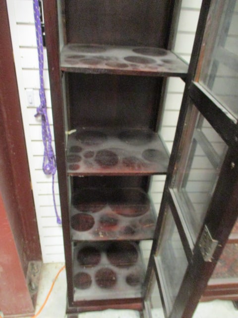Vintage Arts & Craft Style Bookcase Display Cabinet - 3