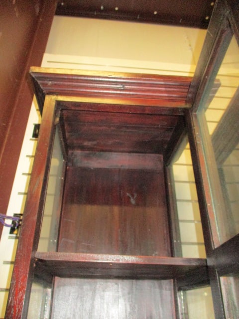 Vintage Arts & Craft Style Bookcase Display Cabinet - 4