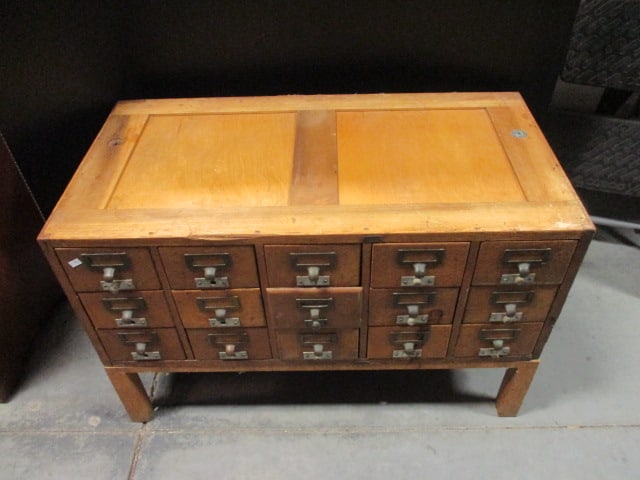 Old School House/Library Card Catalog Cabinet - 2