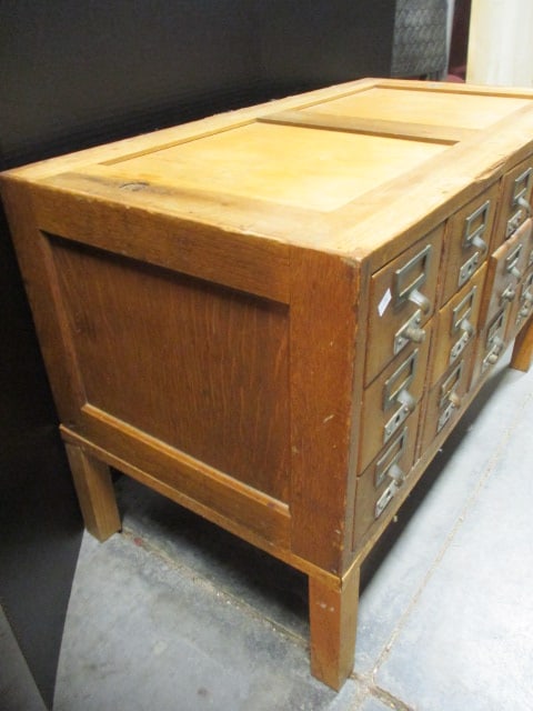 Old School House/Library Card Catalog Cabinet - 3