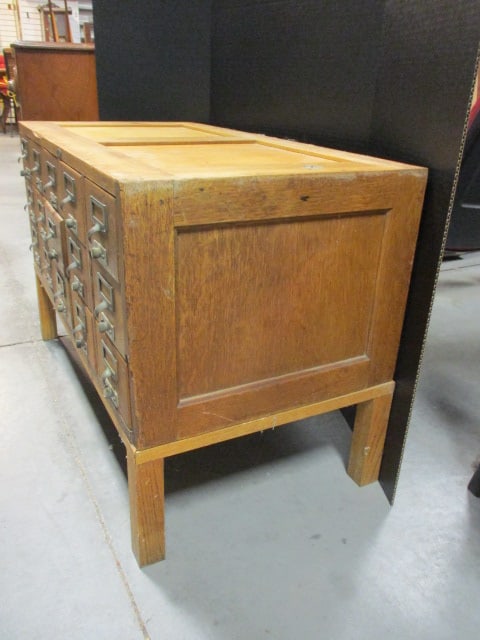 Old School House/Library Card Catalog Cabinet - 4