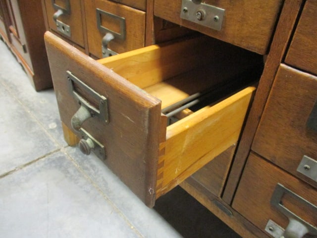 Old School House/Library Card Catalog Cabinet - 7
