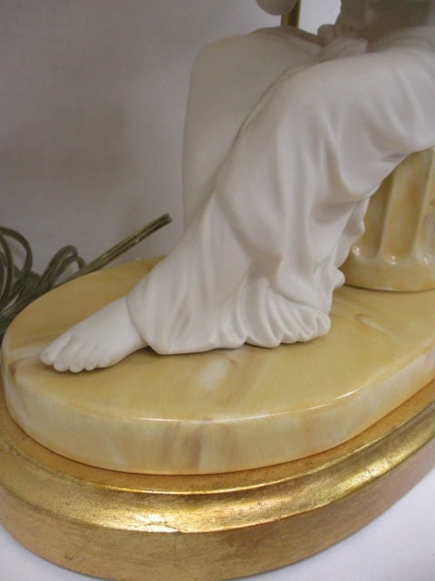 Classical Figure Bisque Ware Porcelain Table Lamp - 3