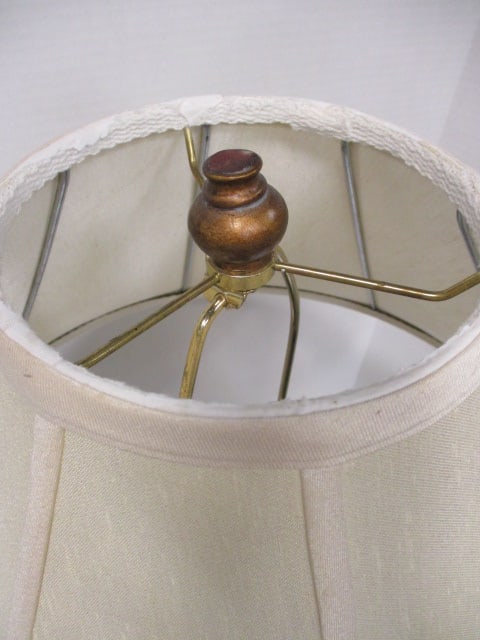 Hand Decorated Urn Table Lamp with Gold Gilt Accents - 6