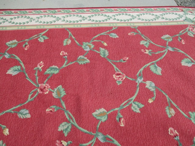 Lacey-Champion Carpets Hand Tufted Needlepoint Style 100% Wool Room Size Carpet/Rug - 3