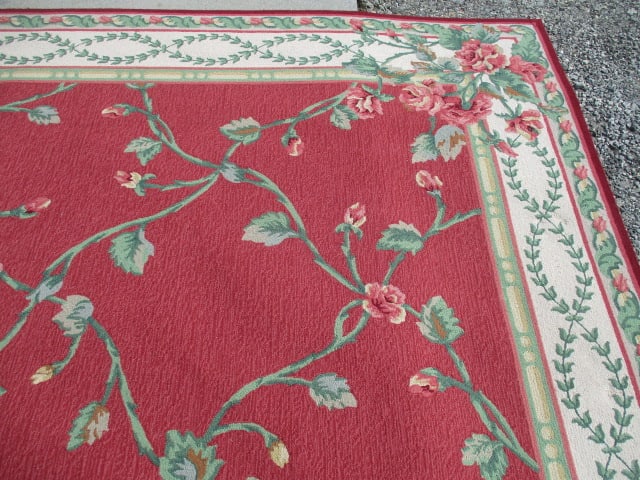 Lacey-Champion Carpets Hand Tufted Needlepoint Style 100% Wool Room Size Carpet/Rug - 4