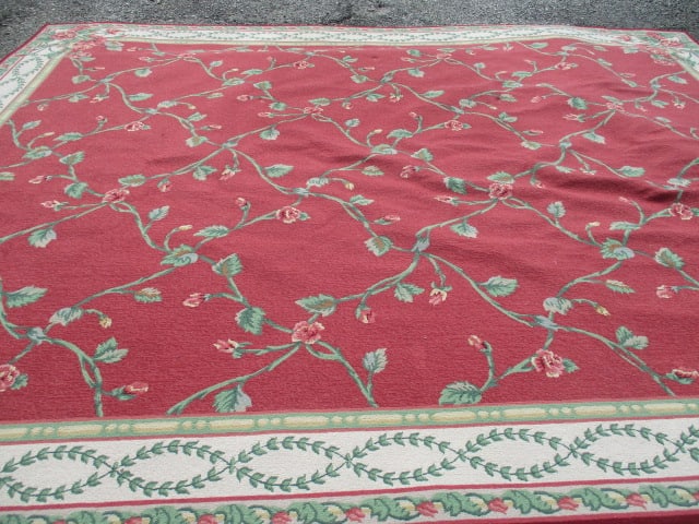 Lacey-Champion Carpets Hand Tufted Needlepoint Style 100% Wool Room Size Carpet/Rug - 5