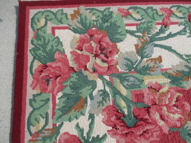 Lacey-Champion Carpets Hand Tufted Needlepoint Style 100% Wool Room Size Carpet/Rug - 6
