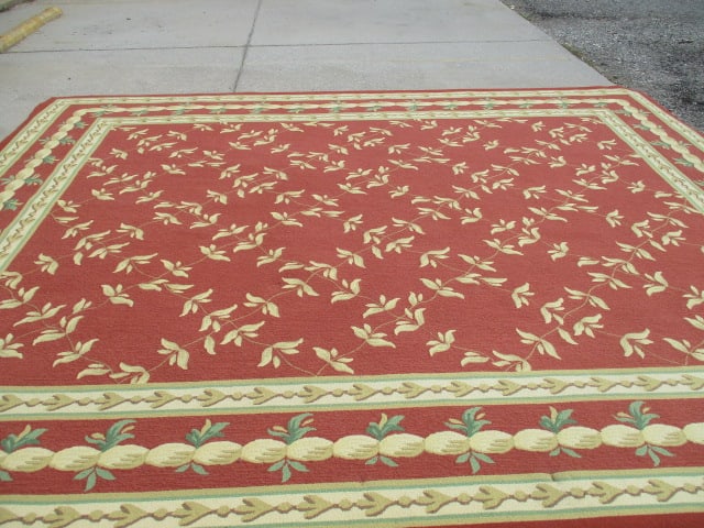 Lacey-Champion Carpets Hand Tufted Needlepoint Style 100% Wool Room Size Carpet/Rug - 5
