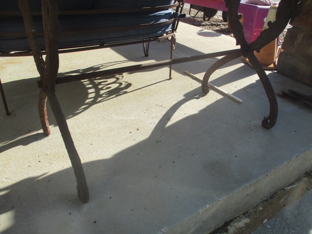 Swan Wrought Iron Base Console Table with Marble Top - 4