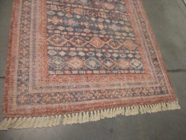 Opal House Rose/Blue Distressed Persian Style Area Rug - 2