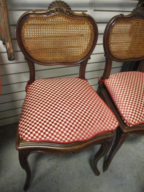 Pair of French Provincial Style Cane Back/Seat Side Chairs with Carved Shell Crest - 2