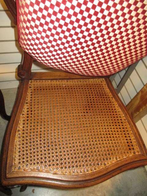 Pair of French Provincial Style Cane Back/Seat Side Chairs with Carved Shell Crest - 5
