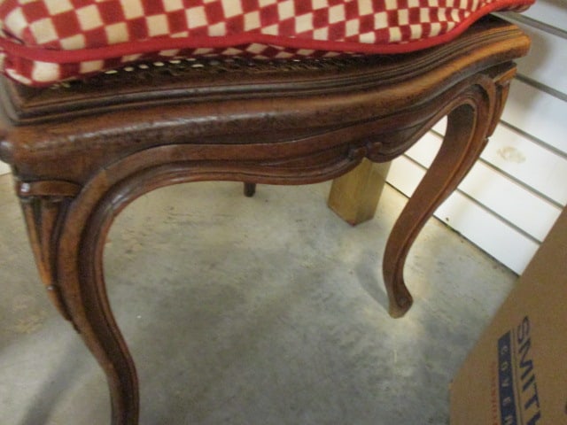 Pair of French Provincial Style Cane Back/Seat Side Chairs with Carved Shell Crest - 8