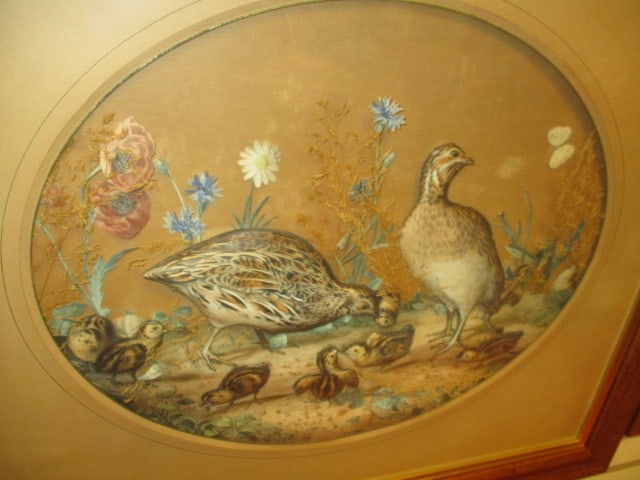 Set of Framed Quail Dimensional Cut Lithographs with Applied Natural Botanical Elements - 2